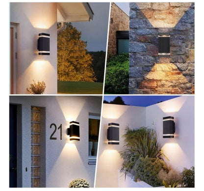 Lampara De Pared Led Moderna, Negra con 2 focos.